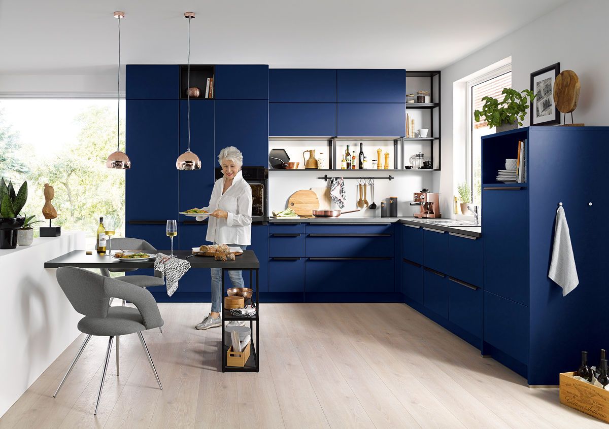 C Range Aqua Blue Matt Kitchen