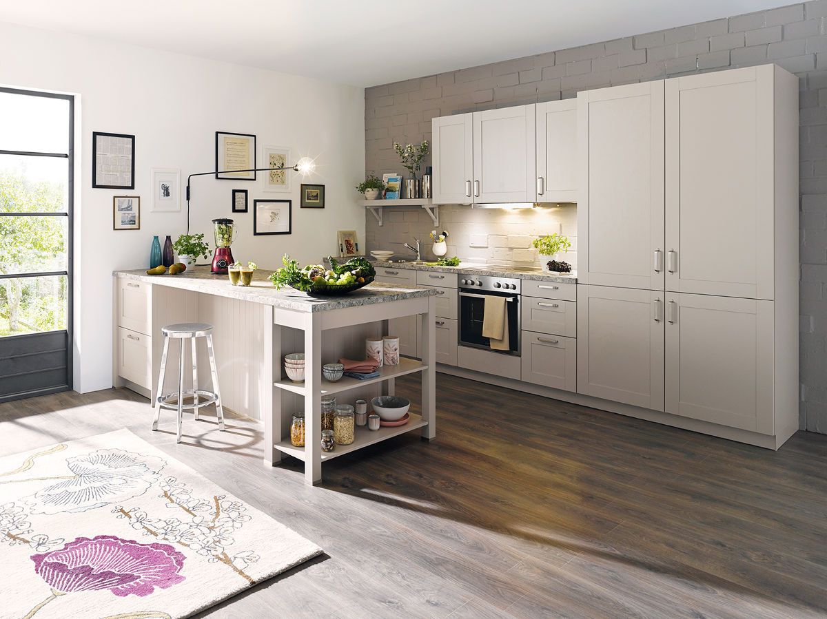 C Range Sand Grey Silk Gloss Kitchen Schuller